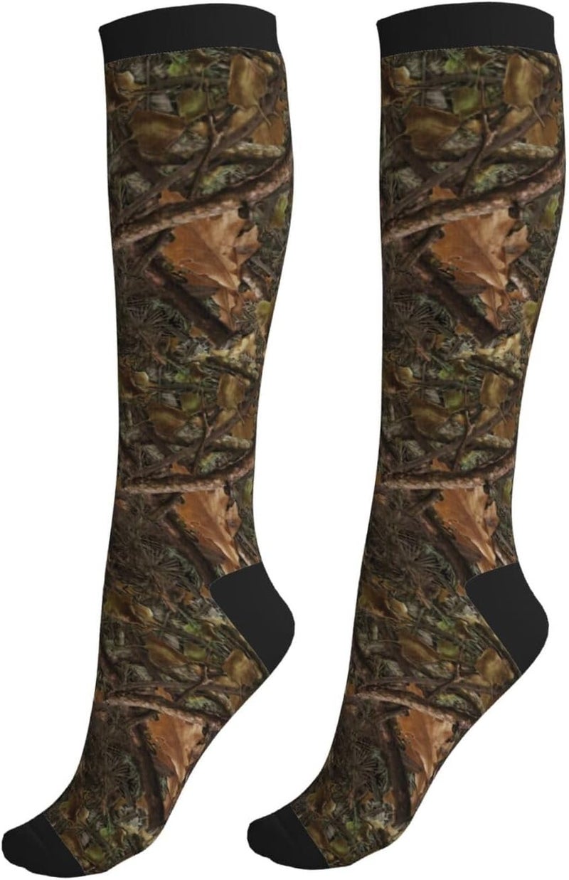 Figtihw Tie Dye Compression Socks Knee High Support Socks For Women Men Running Athletic Hiking - Image 1